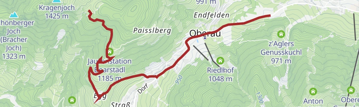 Route map: Oberau Achental